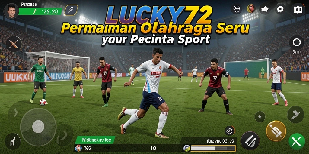 Screenshot gameplay LUCKY72 dengan aksi olahraga yang mendebarkan.
