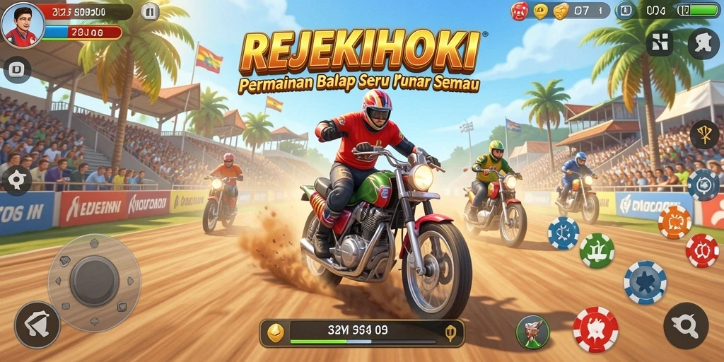 Tampilan mendebarkan dari balapan yang intens dan penuh aksi.